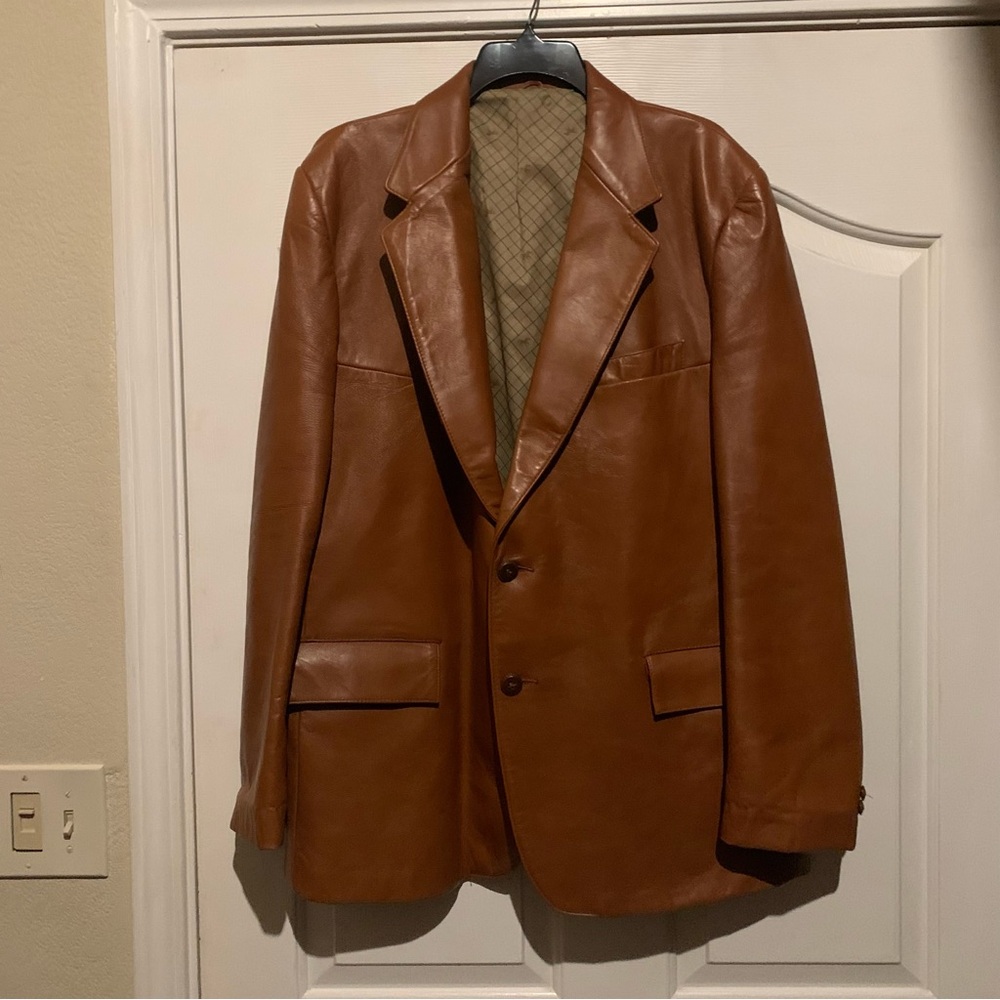 Men’s Clipper Mist Vintage Leather Blazer